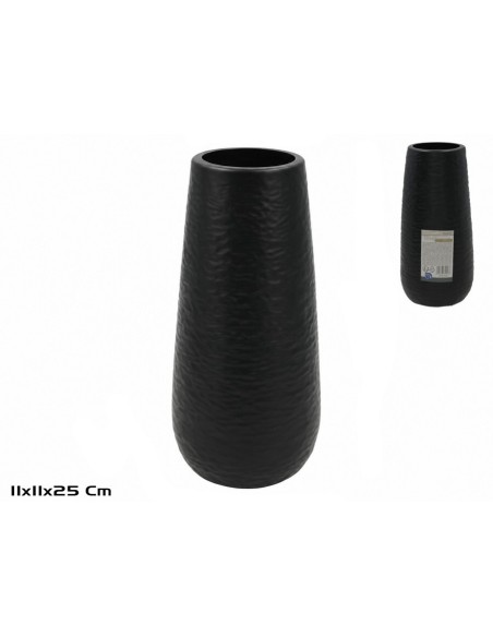 JARRON ANIBAL 25X9CM NEGRO