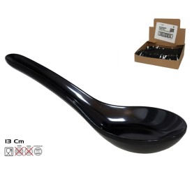 CUCHARA  COCTEL 4,5X13CM NEGRO