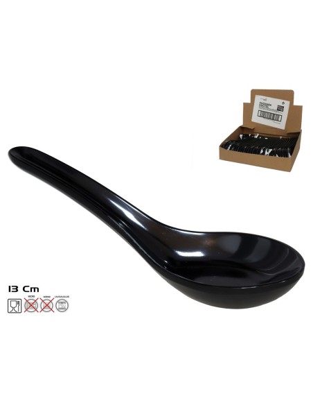 CUCHARA  COCTEL 4,5X13CM NEGRO