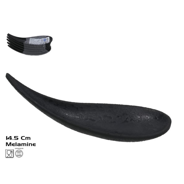 CUCHARA GOTA  IRIS 14,5 CM NEGRO