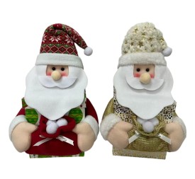 CAJA POLIESTER CARTON 21X20X34 PAPA NOEL 2 SURT.