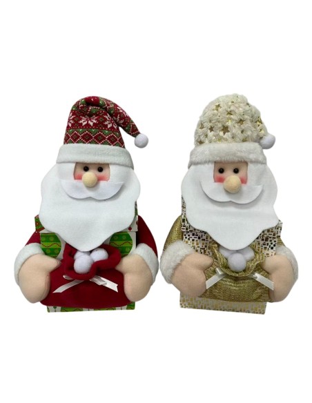 CAJA POLIESTER CARTON 21X20X34 PAPA NOEL 2 SURT.