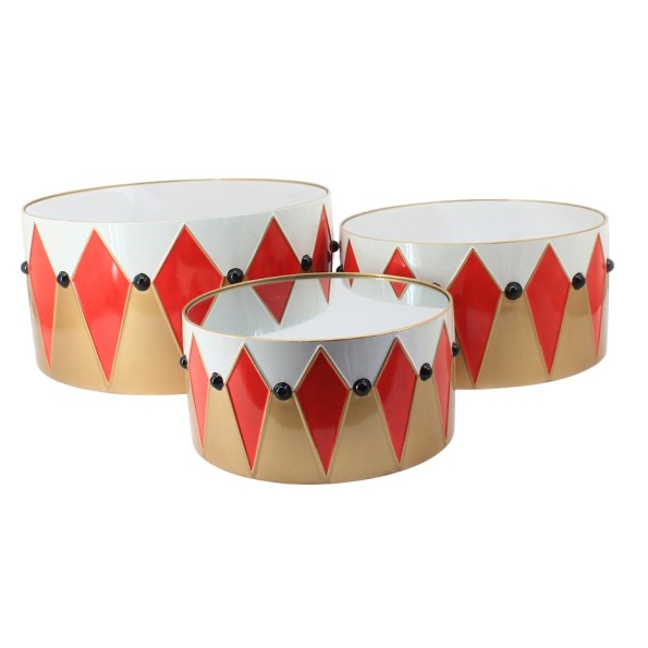 MESITA AUXILIAR SET 3 METAL 61X61X30,5 espejo