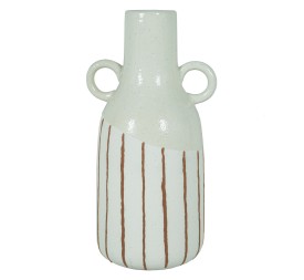 JARRON CERAMICA 15X12X29 LINEAS CRUDO