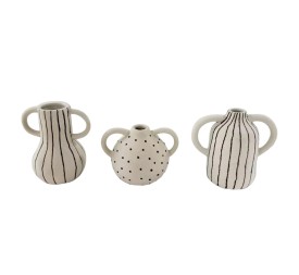 JARRON SET 3 CERAMICA 34,5X8X14 BLANCO