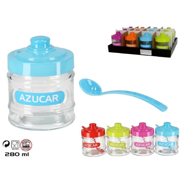 AZUCARERO FANCY CRISTAL 280ML C/CUCHARA