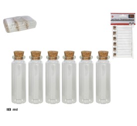SET BOTELLA X6 TRANS 18ML  T/CORCHO