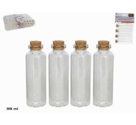 SET BOTELLA X4 TRANS. T/CORCHO 38ML