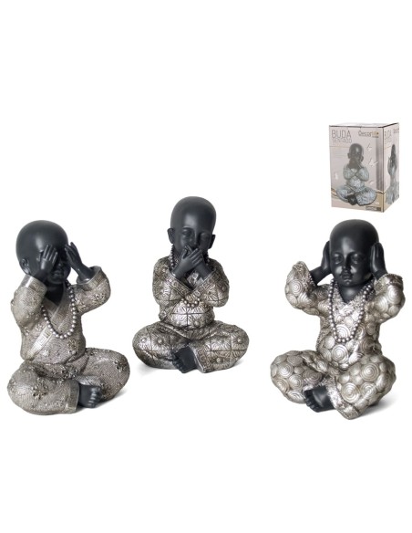 BUDA SENTADO ARGENTUM 22CM