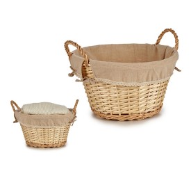 CESTO MIMBRE REDONDO C/ASAS NATURAL 45X40X31CM