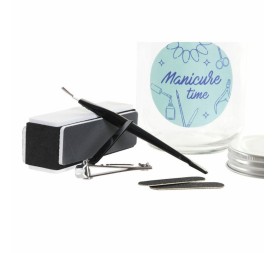 REGALO SET 7 CRISTAL METAL 8,5X8,5X13 MANICURA