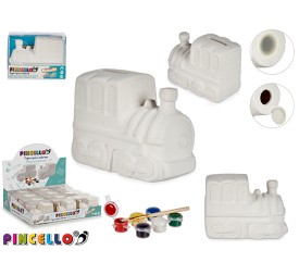 HUCHA PARA PINTAR TREN 13,2 x 8,4 x 9,5 cm.