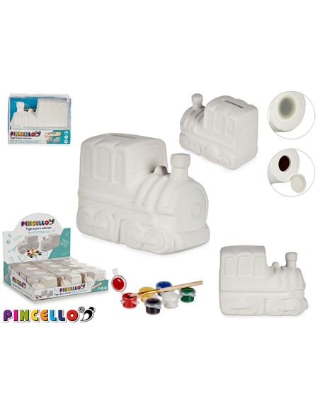 HUCHA PARA PINTAR TREN 13,2 x 8,4 x 9,5 cm.