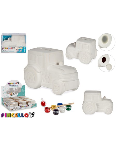 HUCHA PARA PINTAR TRACTOR 13 x 7,5 x 9 cm