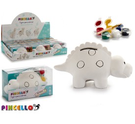 HUCHA DINOSAURIO CERAMICA PARA PINTAR 16 x 6,5 x 8,7 cm