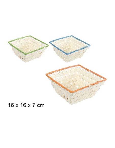 PANERA CUADRADA COLORES SURTIDOS 15,5CM