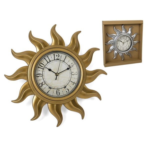 RELOJ DE PARED SOL 38 CM - 2 SURTIDOS