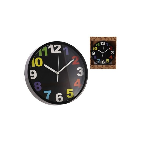 RELOJ DE PARED TIME 20CM - NEGRO