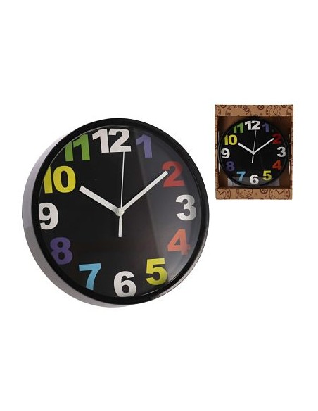 RELOJ DE PARED TIME 20CM - NEGRO