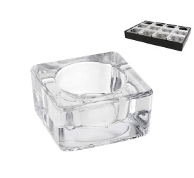 PORTAVELAS CRISTAL CUA. VENECIA  6X6X3CM