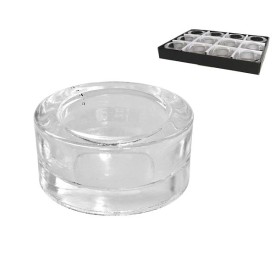 PORTAVELAS CRISTAL RED. LUGO 7X7X3,3CM