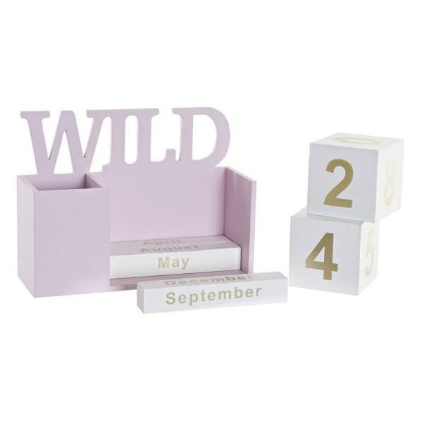 CALENDARIO MDF 19X6,5X14 WILD ROSA