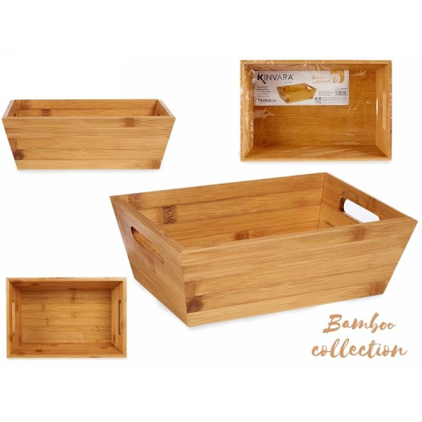 CAJA BAMBU CON ASAS 33X22X10CM