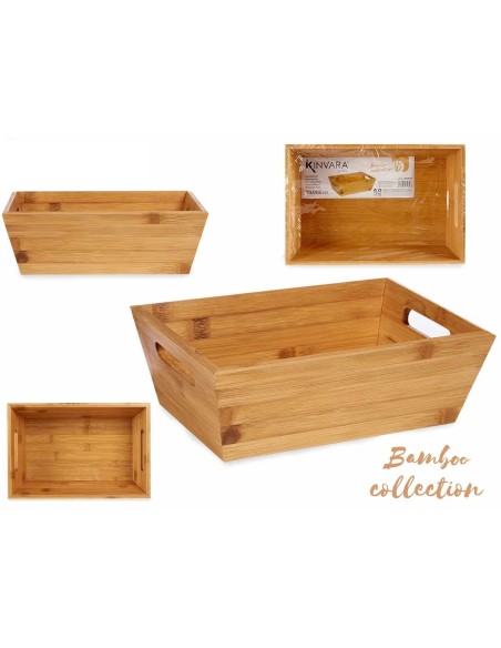 CAJA BAMBU CON ASAS 33X22X10CM
