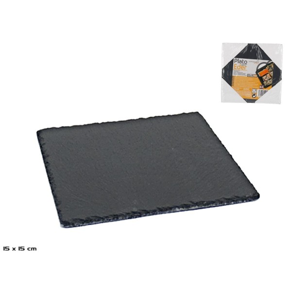 PLATO EDER CUADRADO PIZARRA 15x15