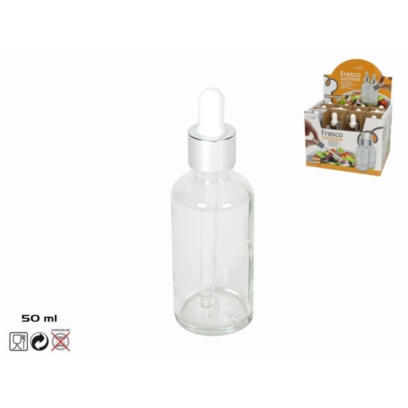 FRASCO CON CUENTAGOTAS 50 ML - CRISTAL