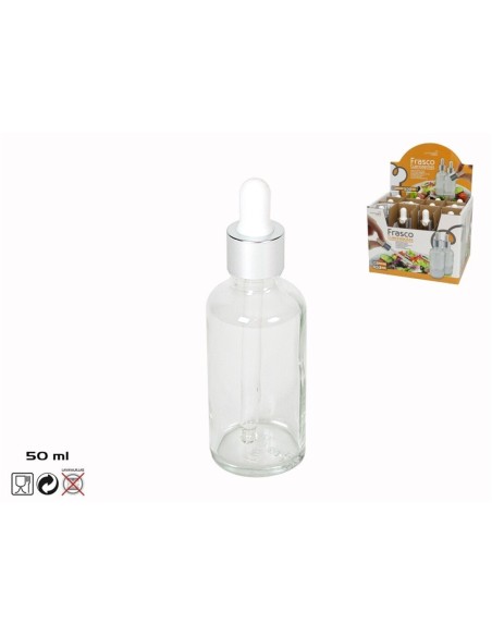FRASCO CON CUENTAGOTAS 50 ML - CRISTAL