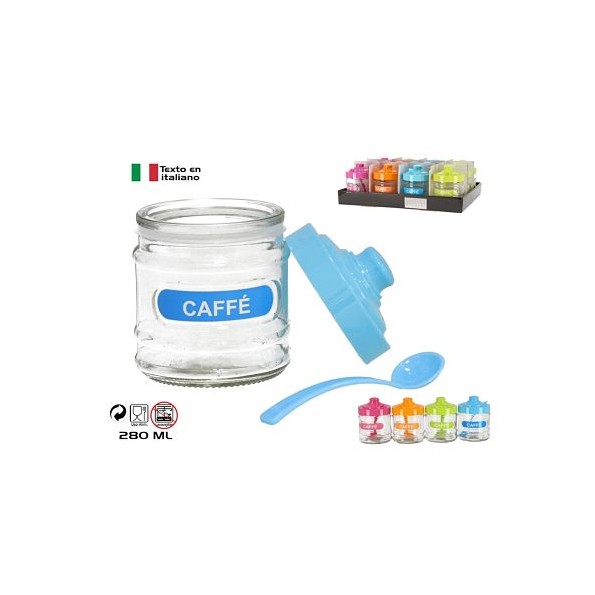 TARRO CAFFE ITALY 280ML. 4 COLORES