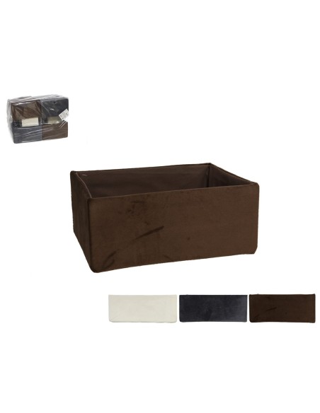 CESTA VELVET RECT. 23X16X10CM - 3.COLOR CESTA VELVET RECT. 23X16X10CM - 3.COLOR
