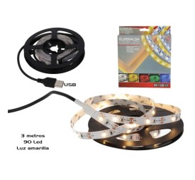 GUIRNALDA USB 3M 90 LED AMARILLA