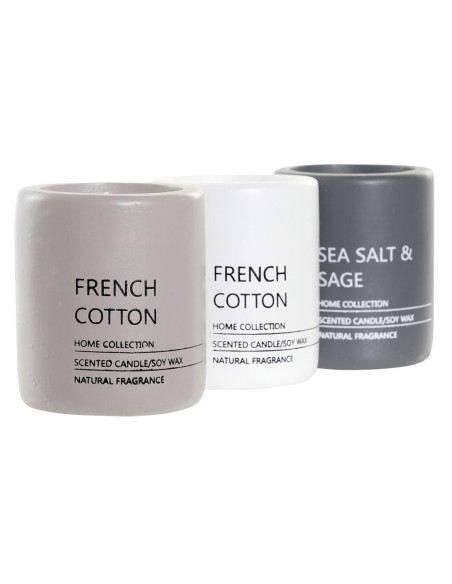 VELA CEMENTO CERA 9X9X11 FRENCH COTTON 3 SURT.