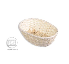 PANERA BAMBU OVALADA NATURAL 20x14x6cm