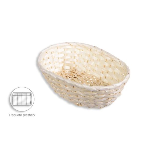 PANERA BAMBU OVALADA NATURAL 20x14x6cm