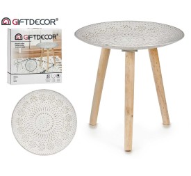 MESA MADERA DECORACION ESPIRAL 40CM