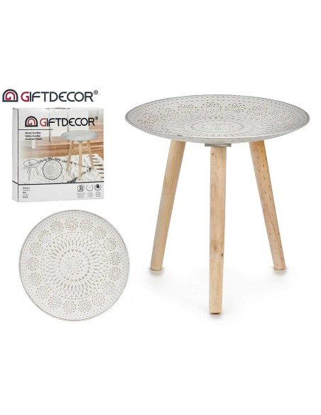 MESA MADERA DECORACION ESPIRAL 40CM