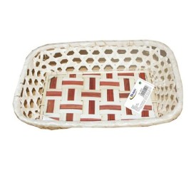 PANERA BAMBU PANAL RECTANGULAR BASE BICOLOR 26x19x5cm