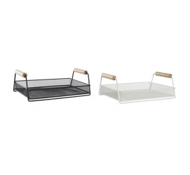 BANDEJA METAL MADERA 31.5X20X11 2 SURTIDO