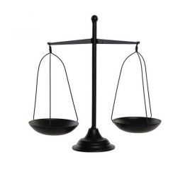 DECORACION METAL 30.5X11X30.5 BALANZA NEGRO