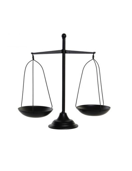 DECORACION METAL 30.5X11X30.5 BALANZA NEGRO