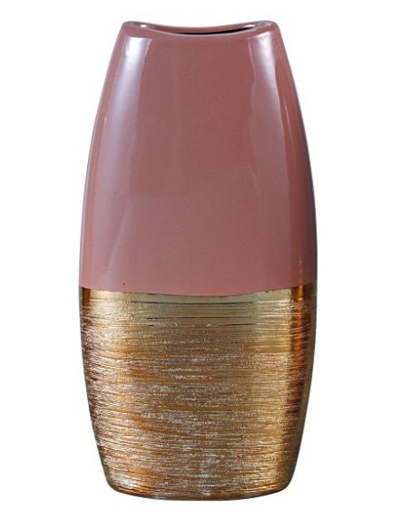 JARRON  PORCELANA (Rosa) (15*7*31H)