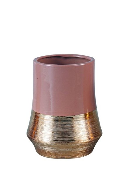 JARRON  PORCELANA (Rosa) (15*15*17H)