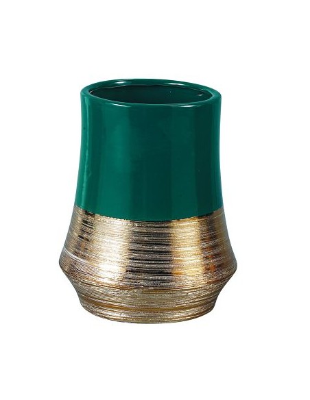 JARRON  PORCELANA (Verde Pato) (15*15*17H)