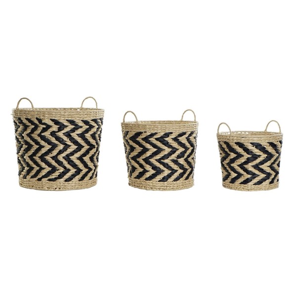 CESTA SET 3 FIBRA 40X40X35 NATURAL