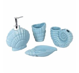 SET  BAÑO 4 PIEZAS CERAMICA CONCHA