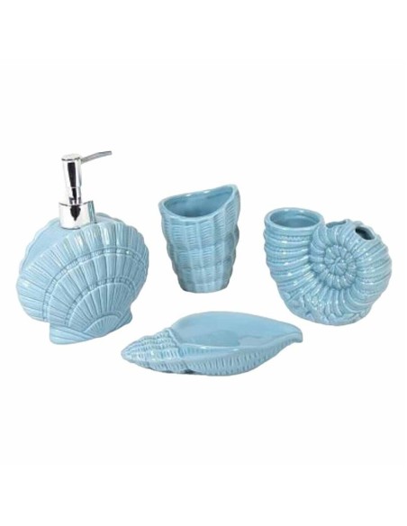 SET  BAÑO 4 PIEZAS CERAMICA CONCHA
