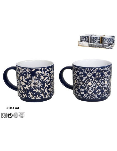 TAZA MUG APILABLE 390ML NATURE - GRES